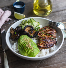 Risbolle med kylling teryaki