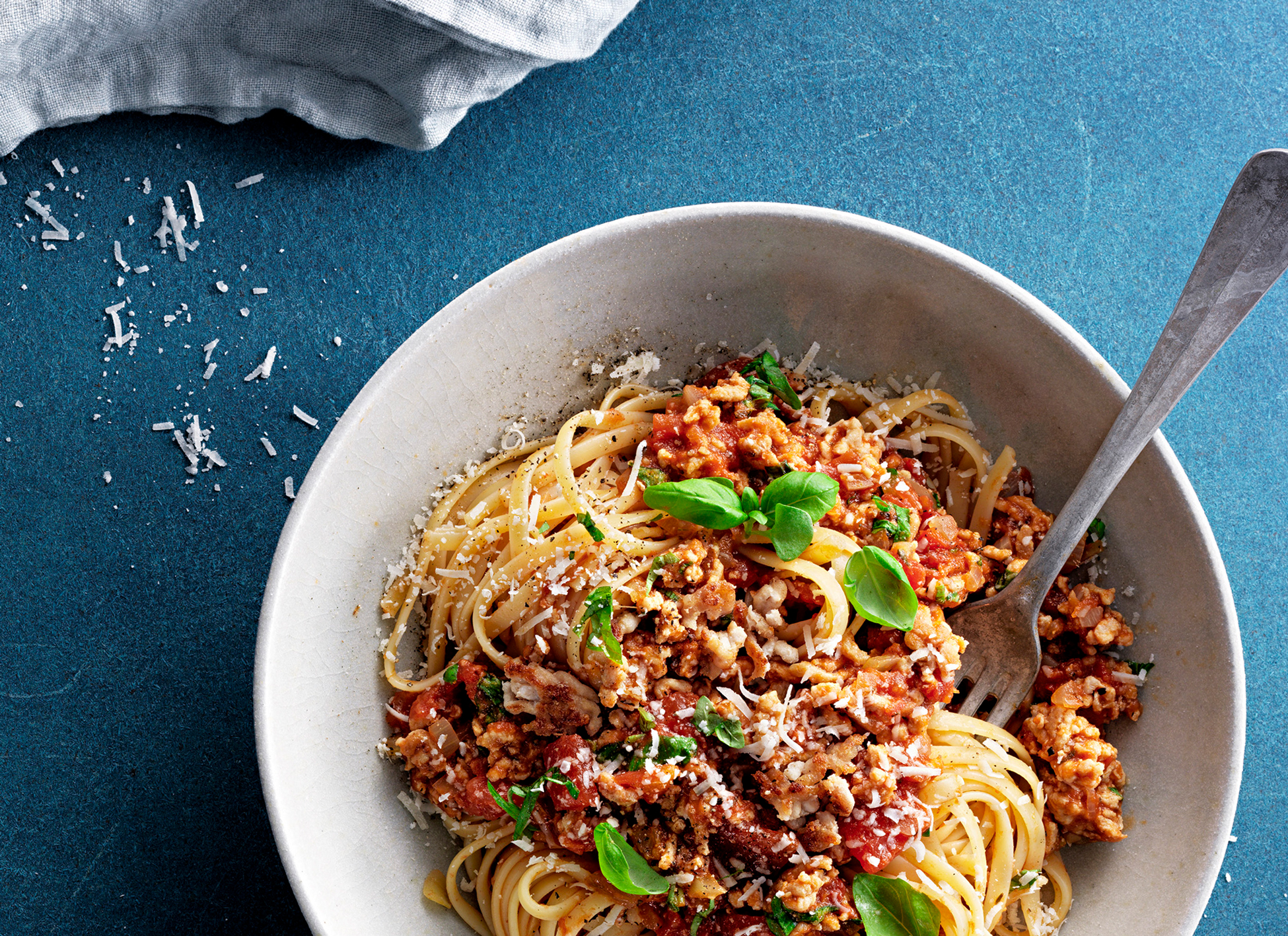 Pasta pollognese är bolognese gjord av kyckling