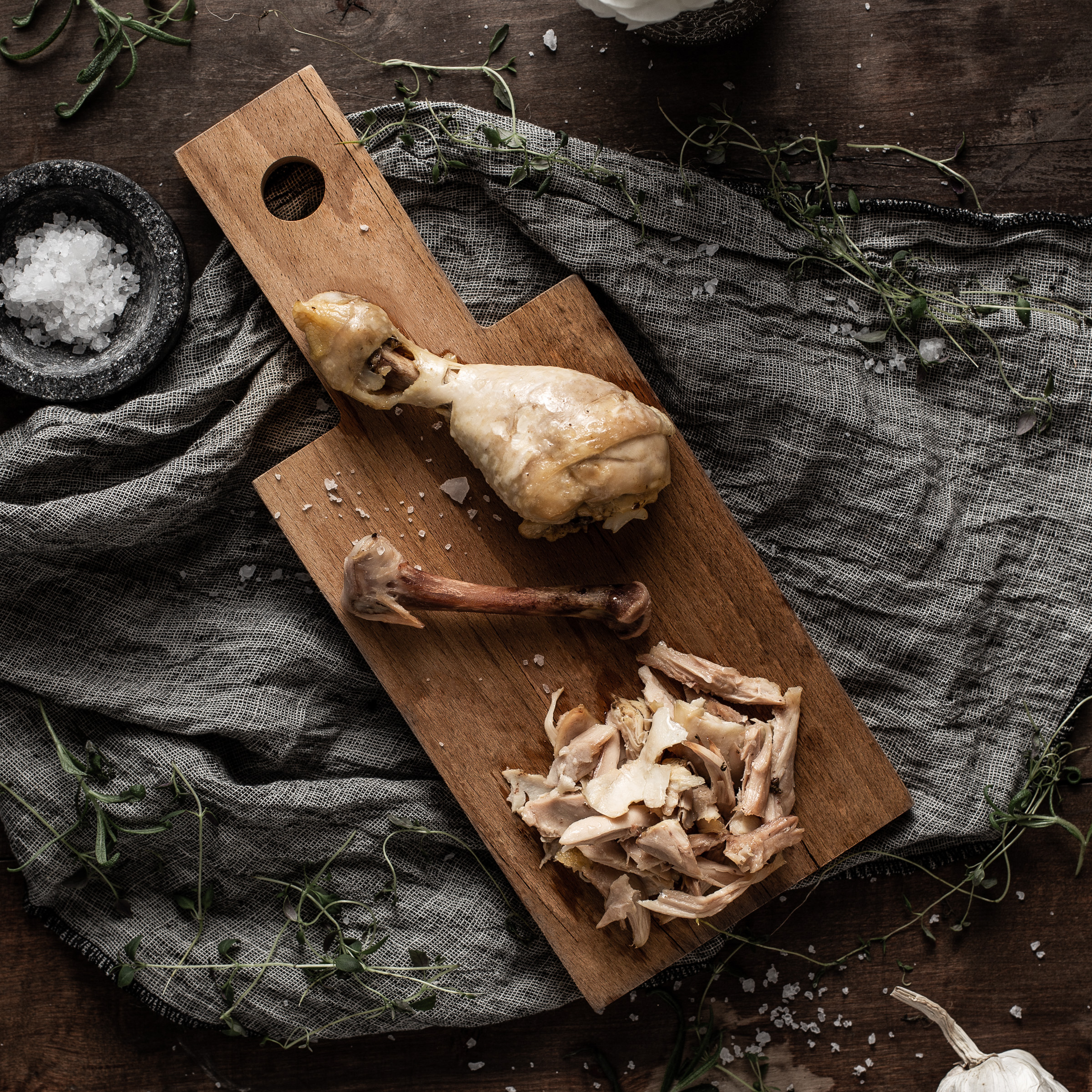 confitert kyllinglår