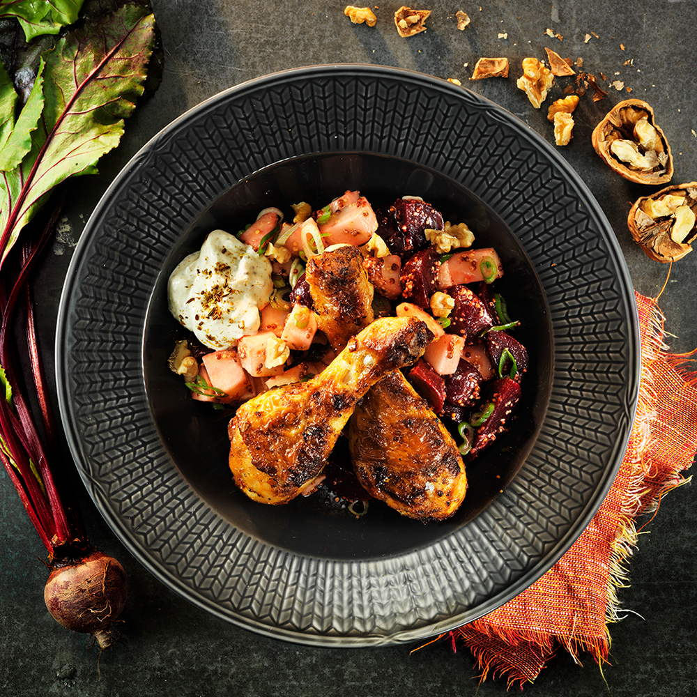 Kyllinglår med rødbetsalat