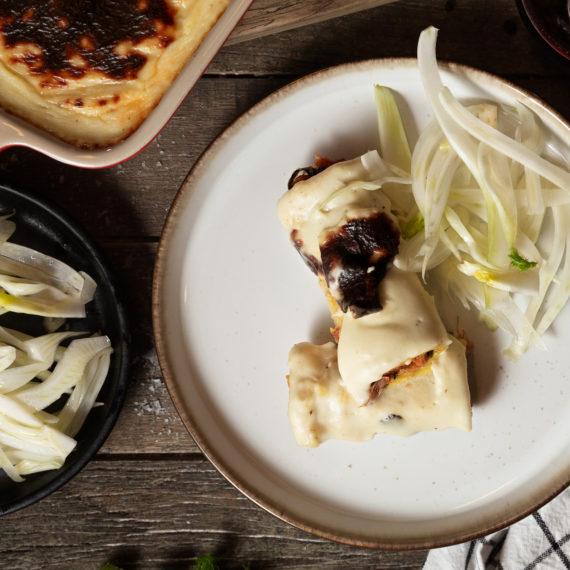Cannelloni med konfitert kyllinglår