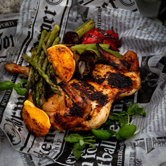 Butterfly orange chicken