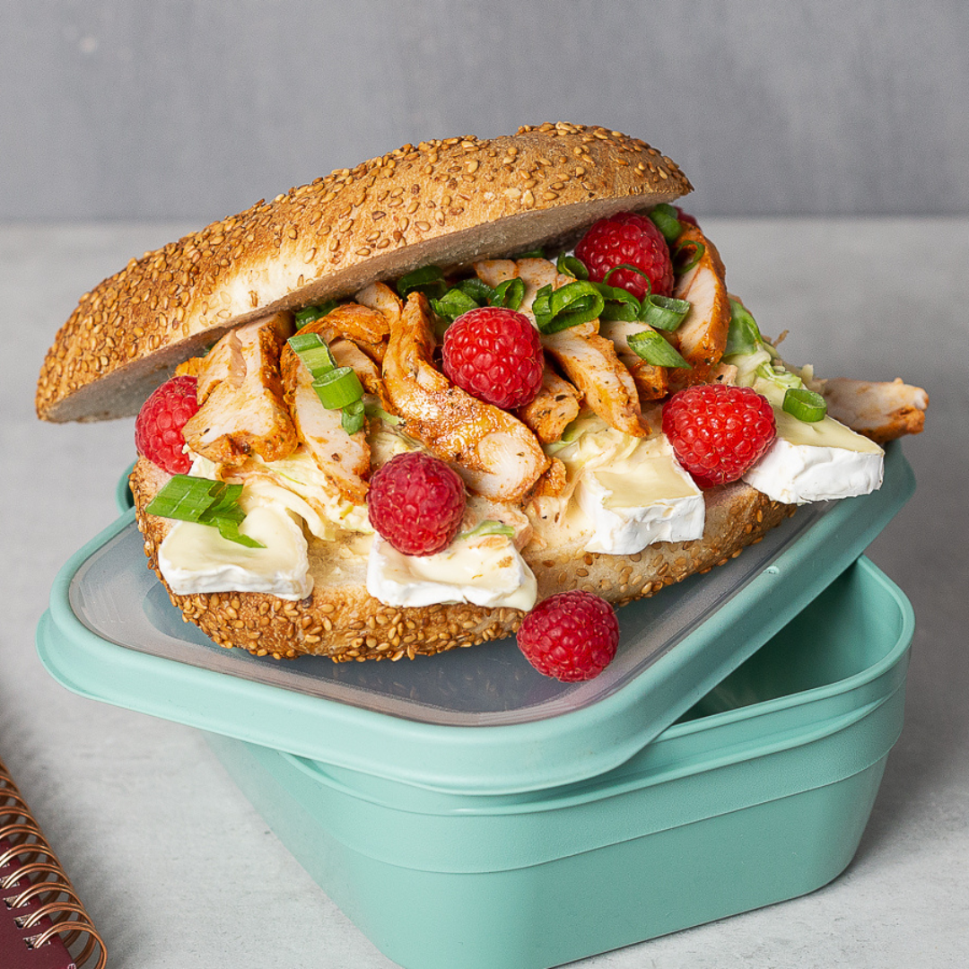 Bbq lårfilet i bagel