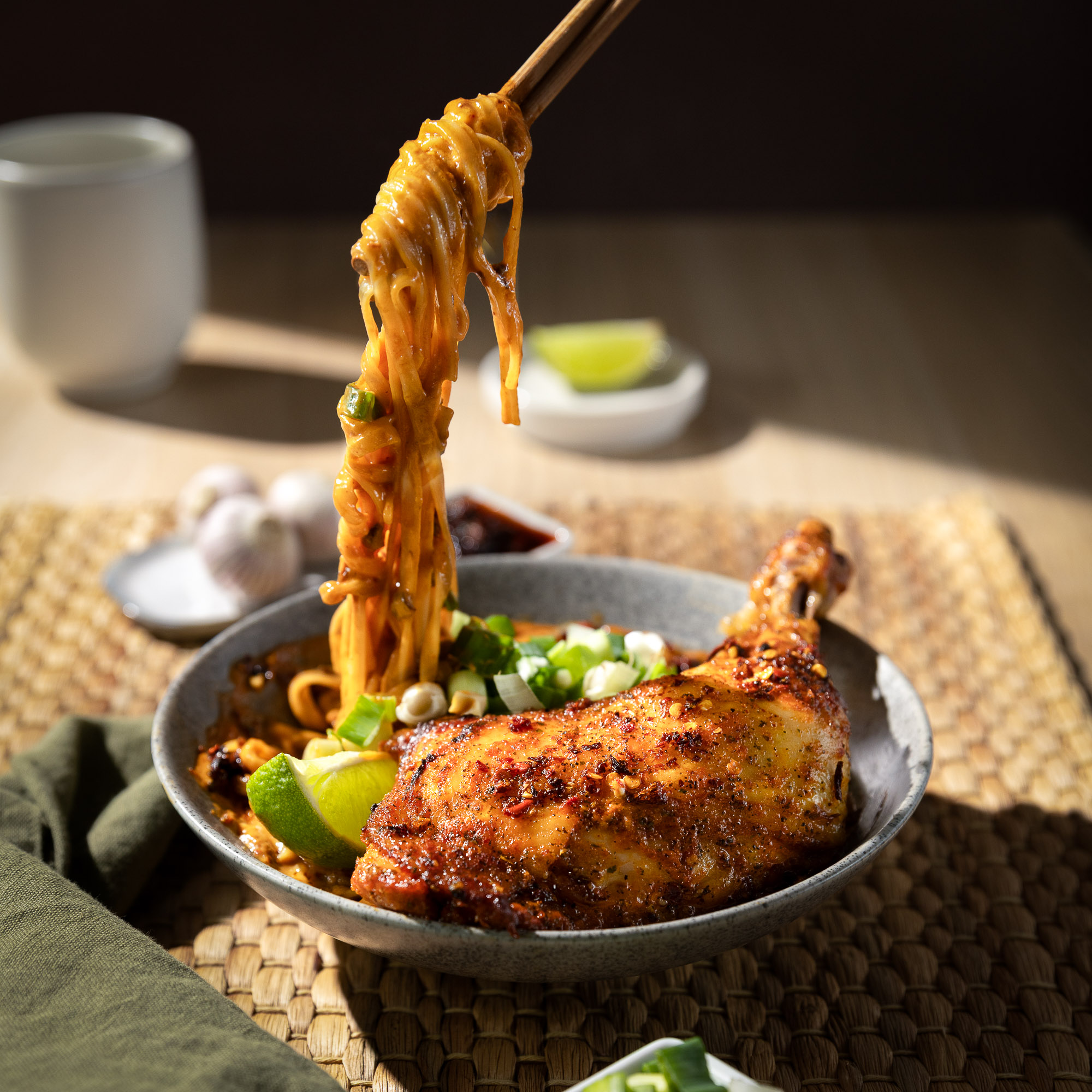 Nudler med kyllinglår